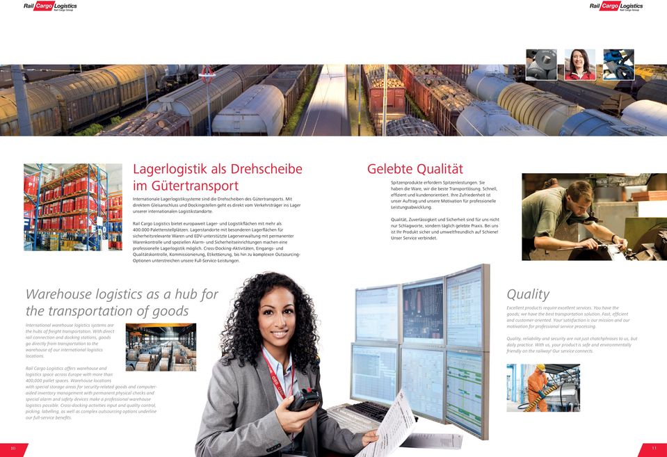Rail Cargo Logistics bietet europaweit Lager- und Logistikflächen mit mehr als 400.000 Palettenstellplätzen.