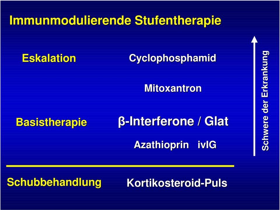 Erkrankung Mitoxantron Basistherapie β-interferone