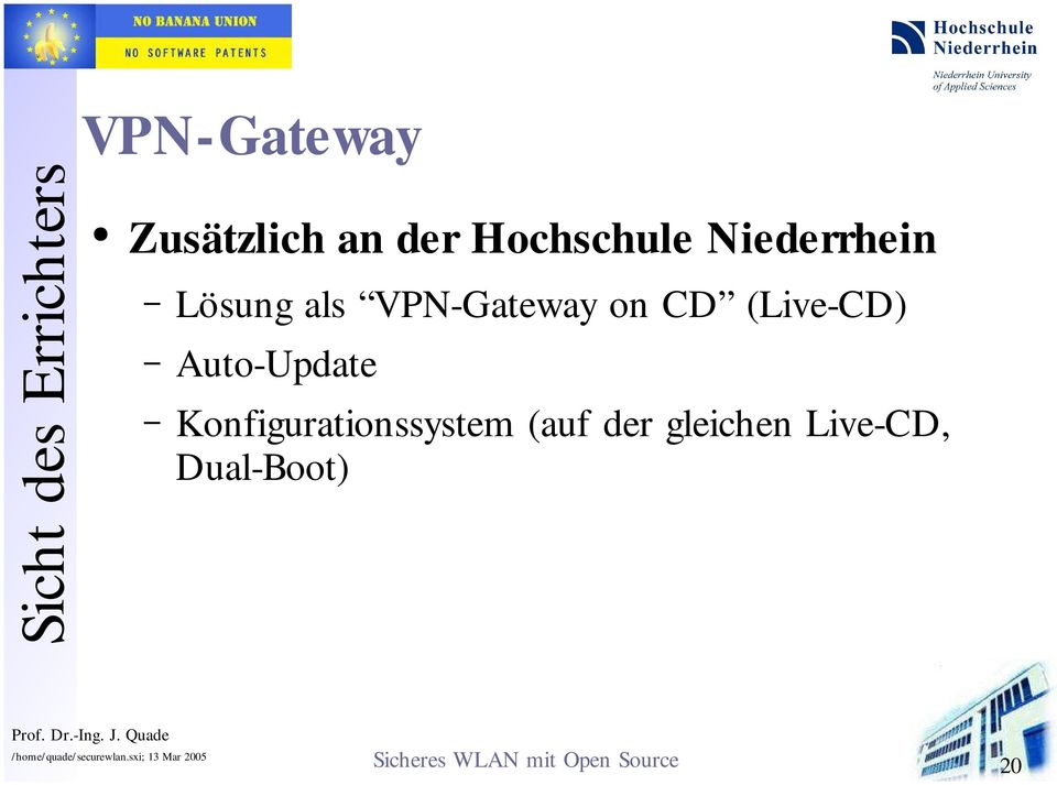VPN-Gateway on CD (Live-CD) Auto-Update