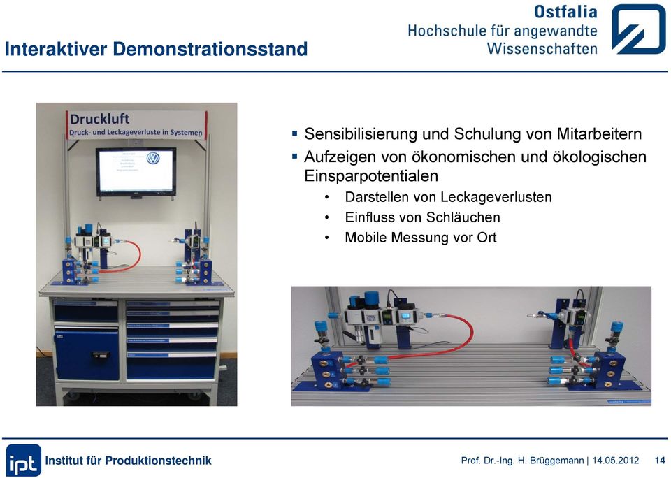 Einsparpotentialen Darstellen von Leckageverlusten Einfluss von