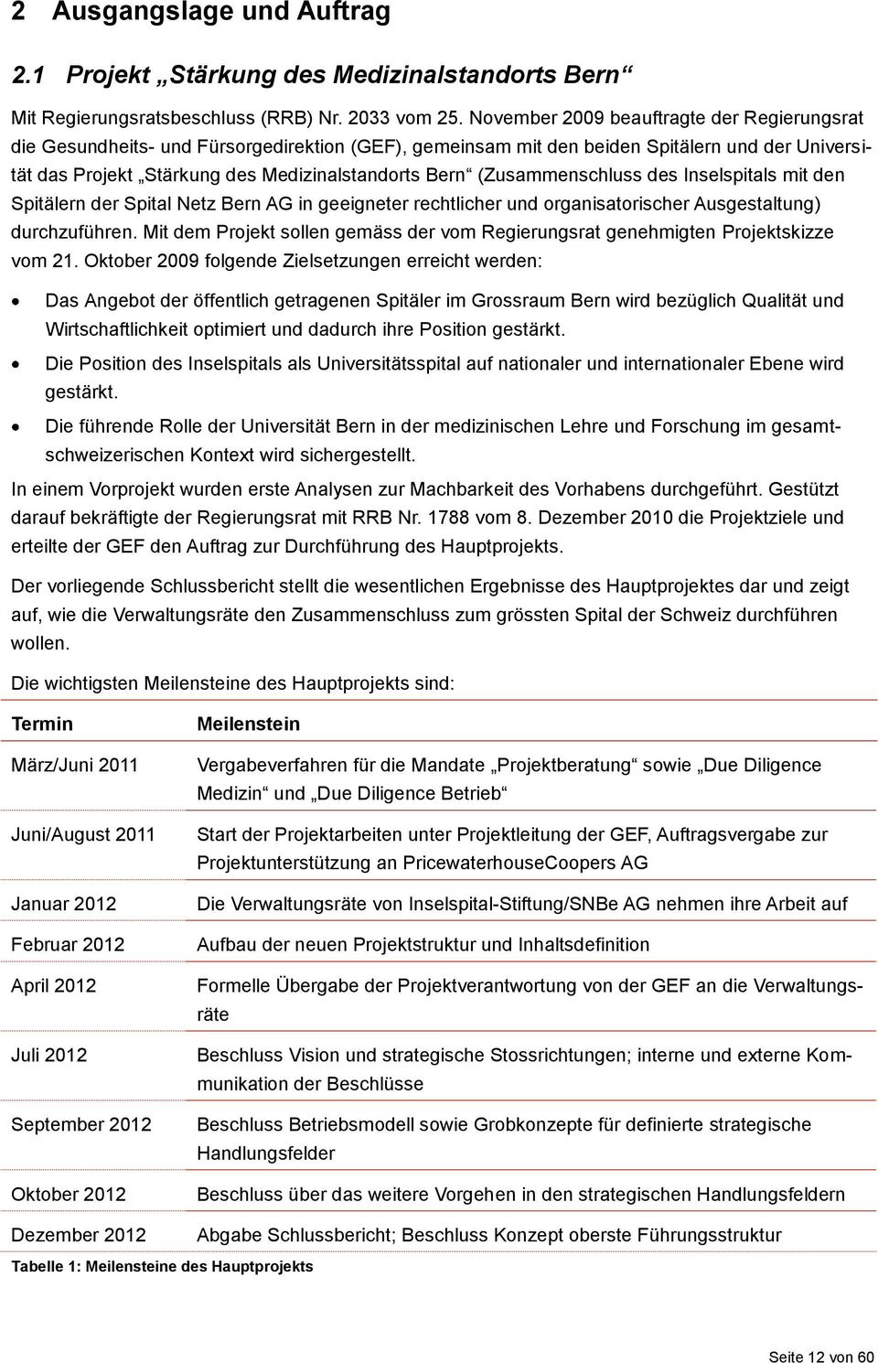 (Zusammenschluss des Inselspitals mit den Spitälern der Spital Netz Bern AG in geeigneter rechtlicher und organisatorischer Ausgestaltung) durchzuführen.