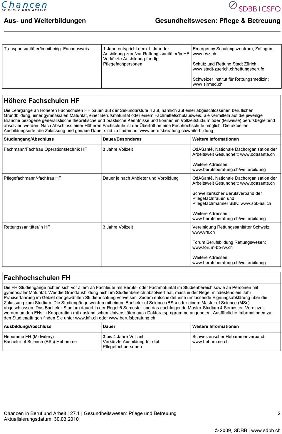 ch Höhere Fachschulen HF Die Lehrgänge an Höheren Fachschulen HF bauen auf der Sekundarstufe II auf, nämlich auf einer abgeschlossenen beruflichen Grundbildung, einer gymnasialen Maturität, einer