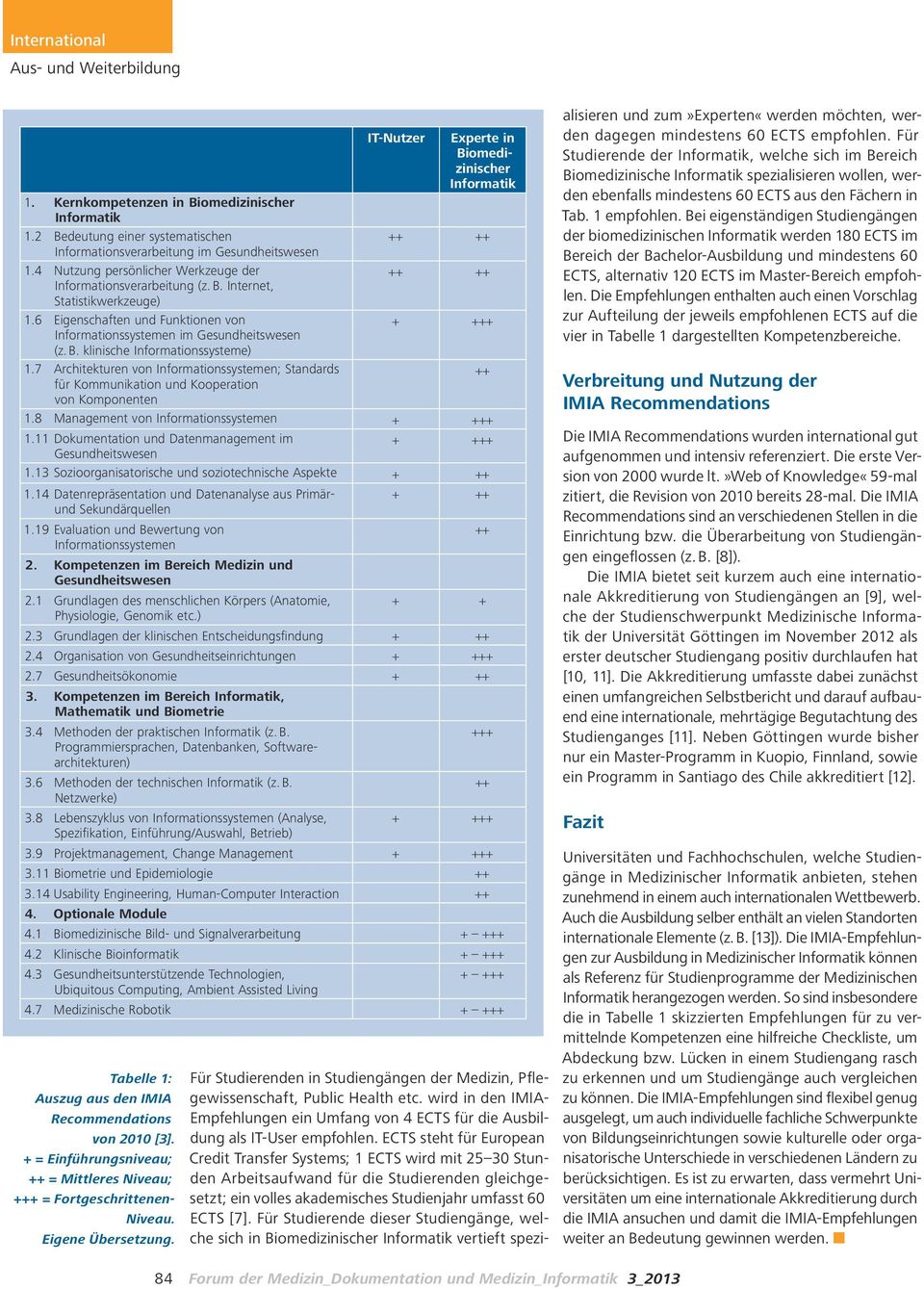 6 Eigenschaften und Funktionen von + +++ Informationssystemen im Gesundheitswesen (z. B. klinische Informationssysteme) 1.