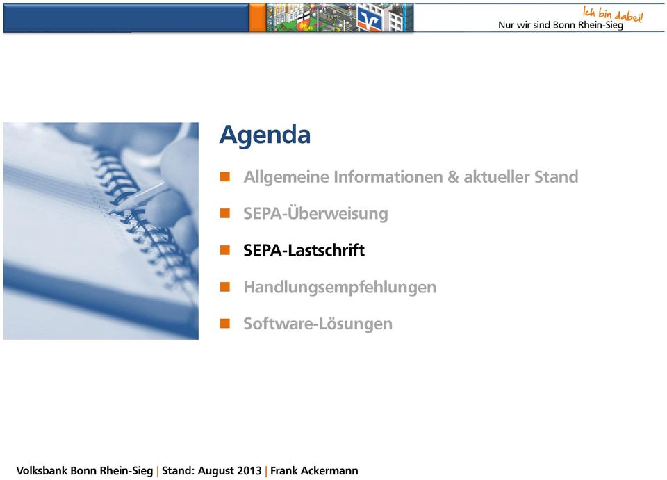 Stand SEPA-Überweisung