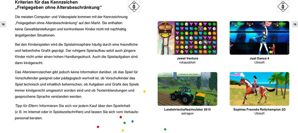 Bei den Kinderspielen wird die Spielatmosphäre häufig durch eine freundliche und farbenfrohe Grafik geprägt.