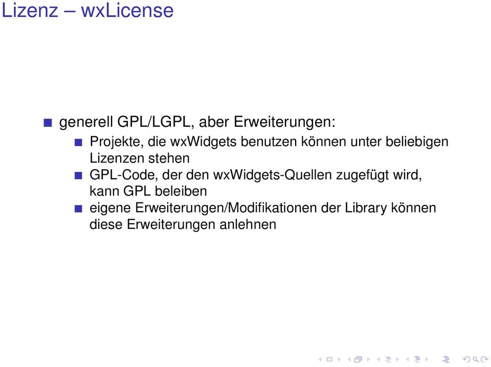 der den wxwidgets-quellen zugefügt wird, kann GPL beleiben eigene