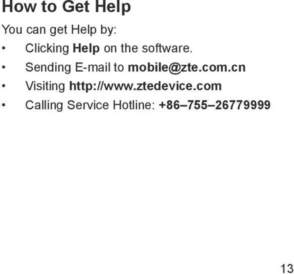 Sending E-mail to mobile@zte.com.