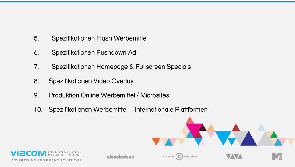 Spezifikationen Homepage & Fullscreen Specials 8.