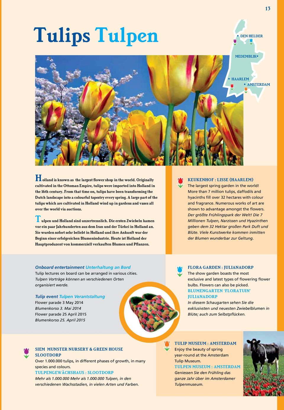 From that time on, tulips have been transforming the Dutch landscape into a colourful tapestry every spring.