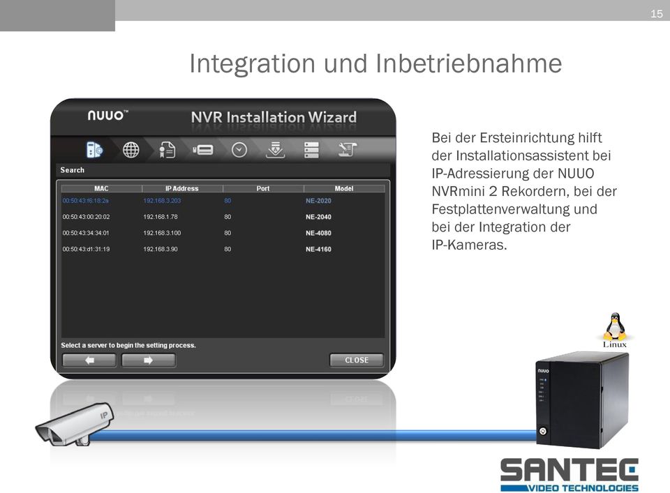 IP-Adressierung der NUUO NVRmini 2 Rekordern, bei