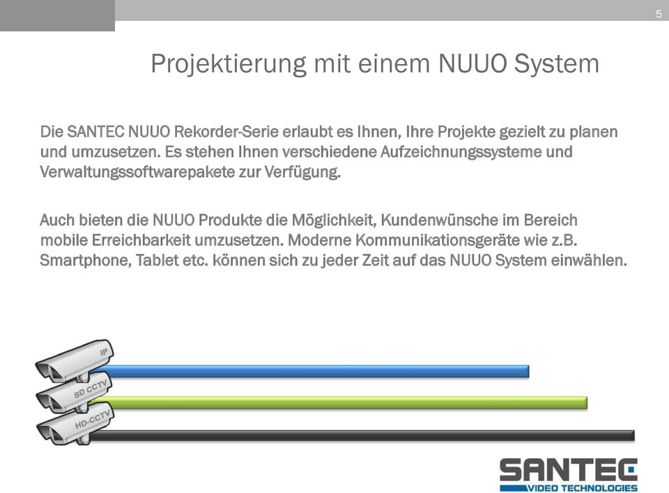 Es stehen Ihnen verschiedene Aufzeichnungssysteme und Verwaltungssoftwarepakete zur Verfügung.