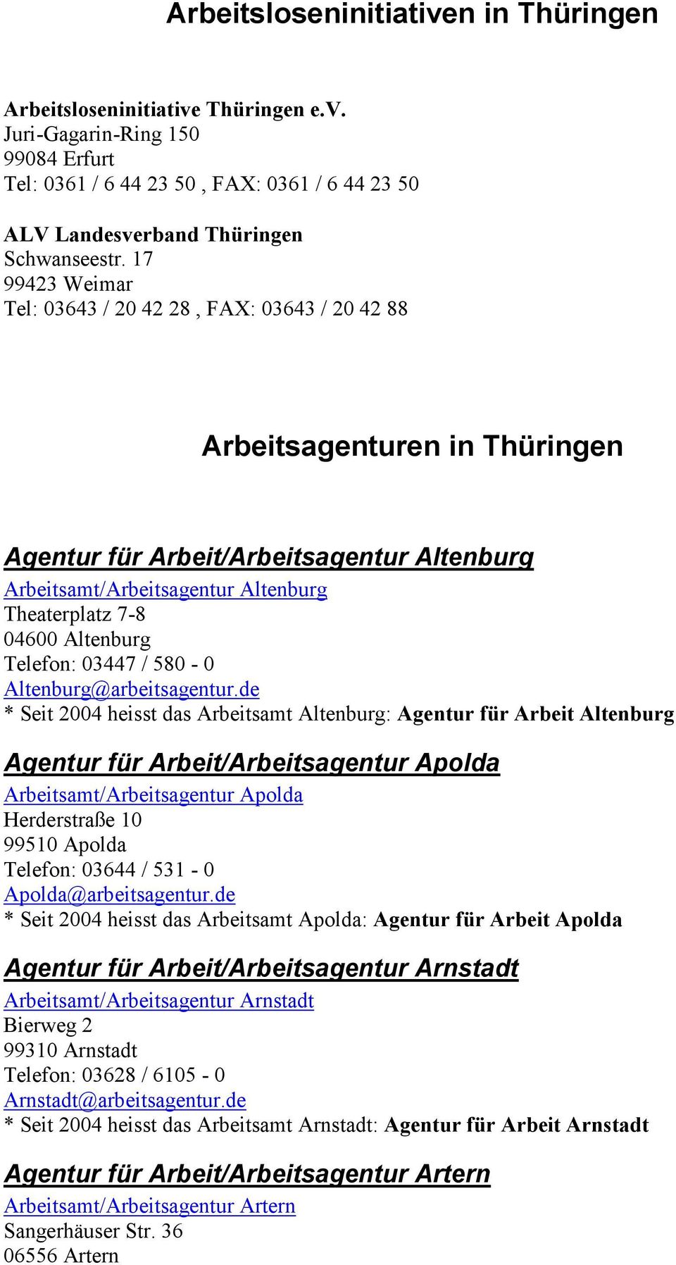 Altenburg 3447 / 580-0 Altenburg@arbeitsagentur.