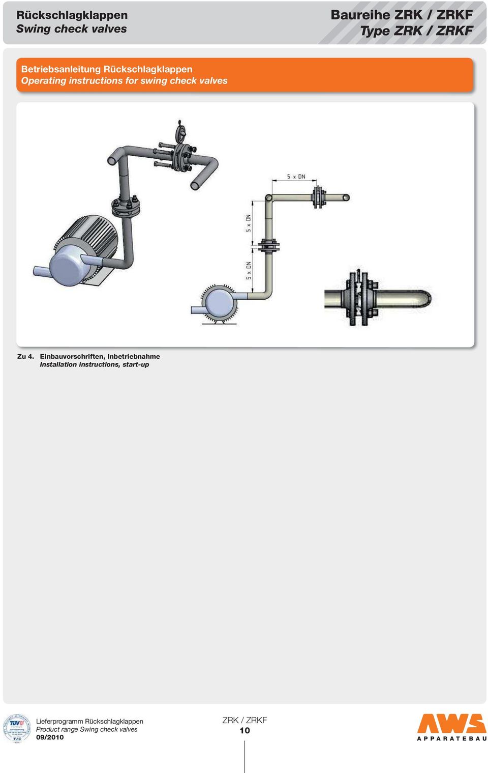 swing check valves Zu 4.