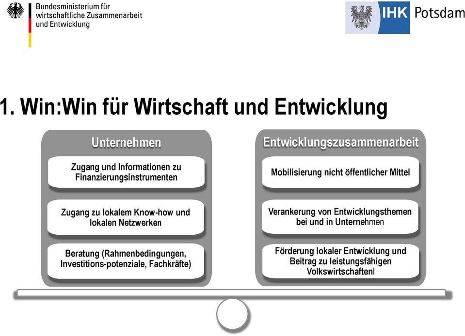 Netzwerken Verankerung von Entwicklungsthemen bei und in Unternehmen Beratung (Rahmenbedingungen,