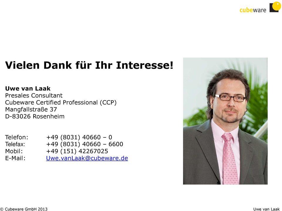 Professional (CCP) Mangfallstraße 37 D-83026 Rosenheim Telefon:
