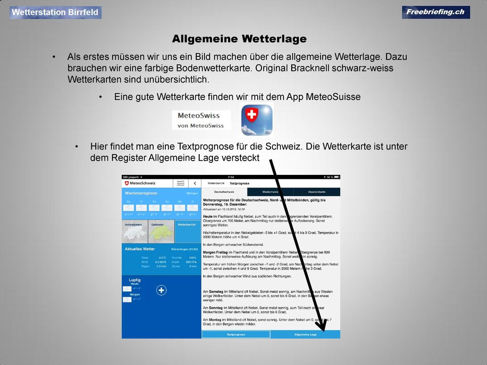 Original Bracknell schwarz-weiss Wetterkarten sind unübersichtlich.