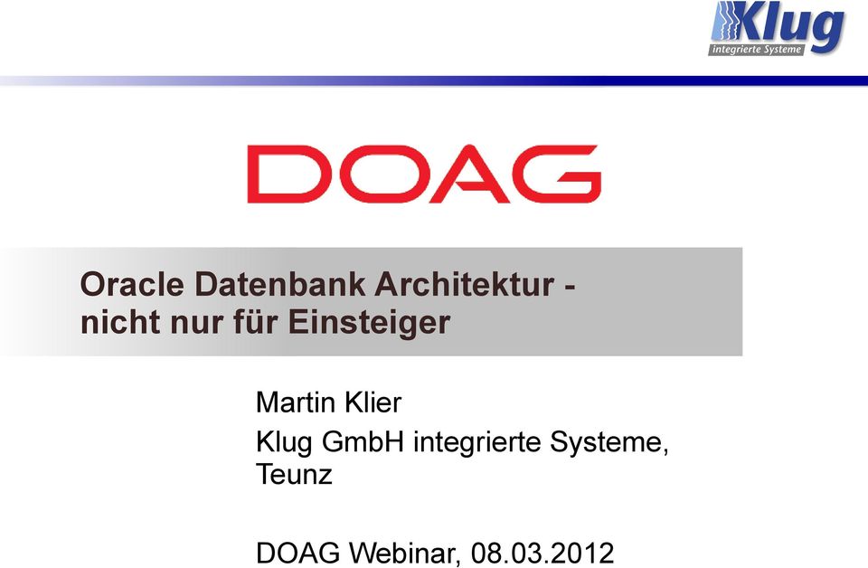 Klier Klug GmbH integrierte