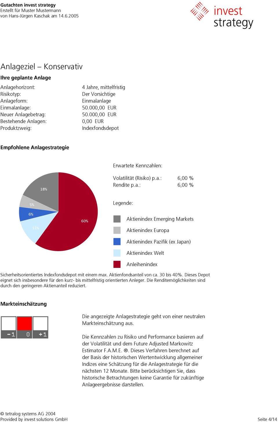 en: 0,00 EUR Produktzweig: Indexfondsdepot Empfohlene Anlag