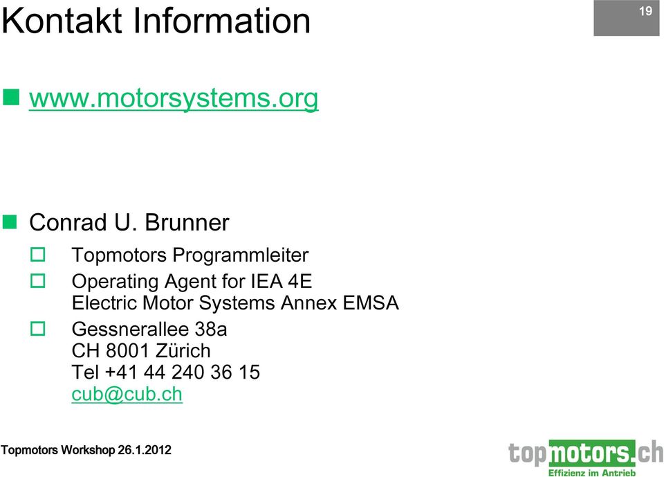 IEA 4E Electric Motor Systems Annex EMSA