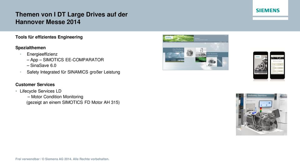 6.0 Safety Integrated für SINAMICS großer Leistng Cstomer Services Lifecycle