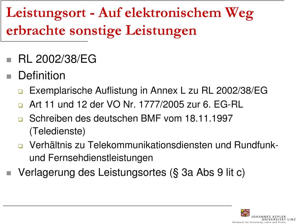 EG-RL Schreiben des deutschen BMF vom 18.11.