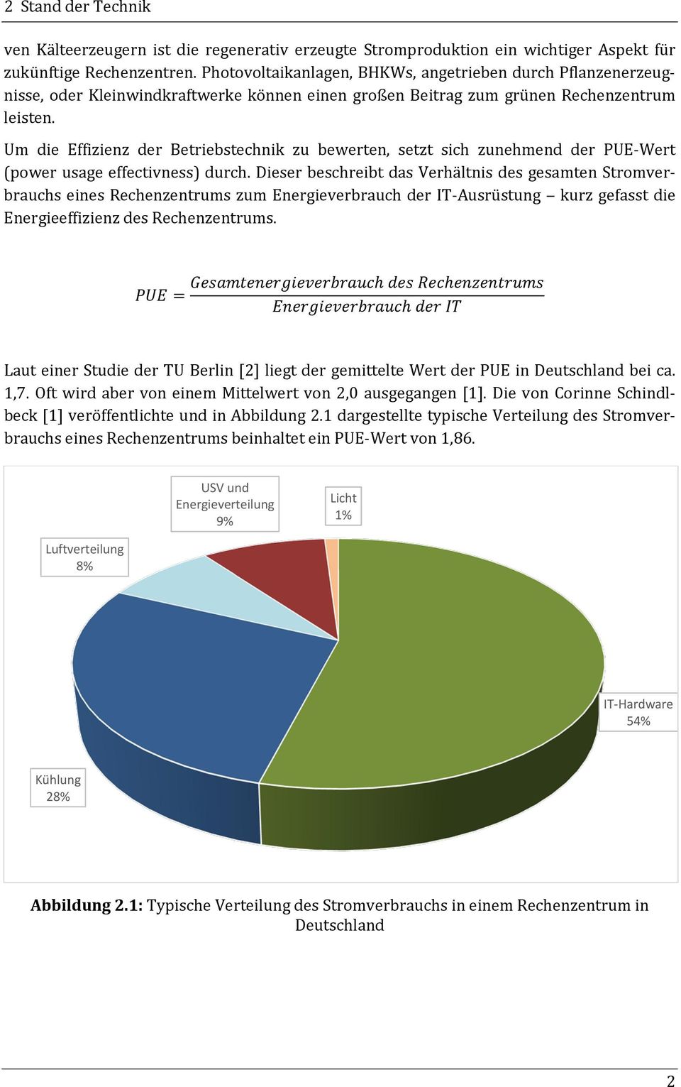 Um die Effizienz der Betriebstechnik zu bewerten, setzt sich zunehmend der PUE-Wert (power usage effectivness) durch.