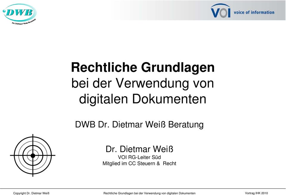 Dietmar Weiß Beratung Dr.