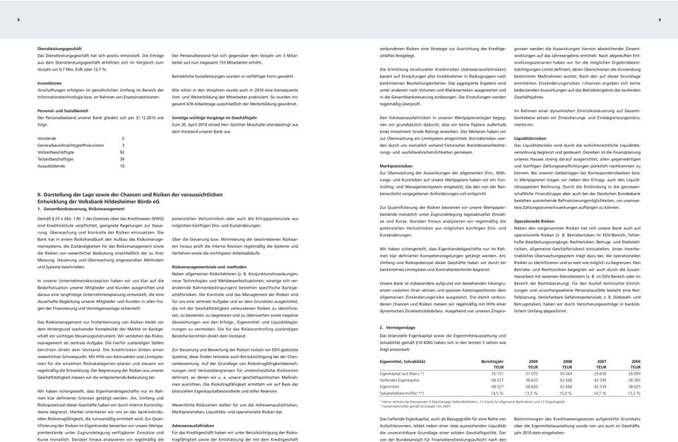 Personal und Sozialbereich Der Personalbestand unserer Bank gliedert sich per 31.12.