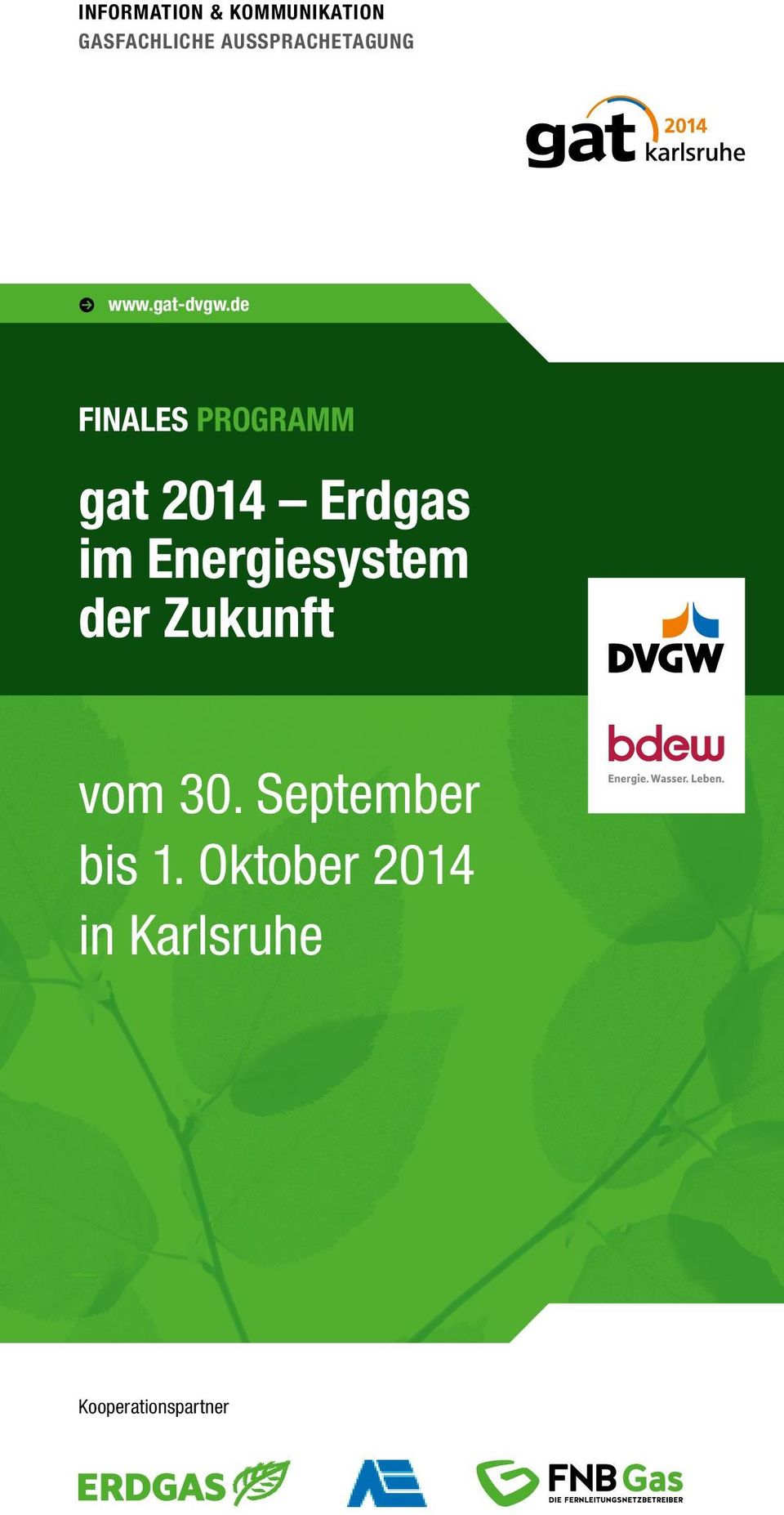 de FINALES PROGRAMM gat 2014 Erdgas im