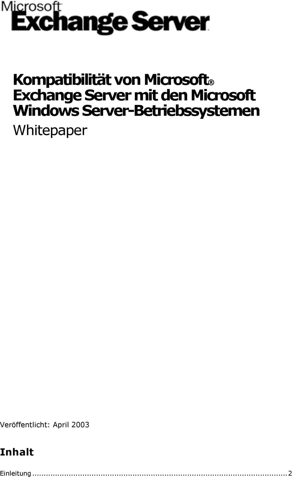 Server-Betriebssystemen Whitepaper