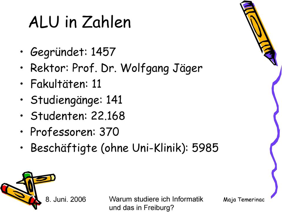 Wolfgang Jäger Fakultäten: 11