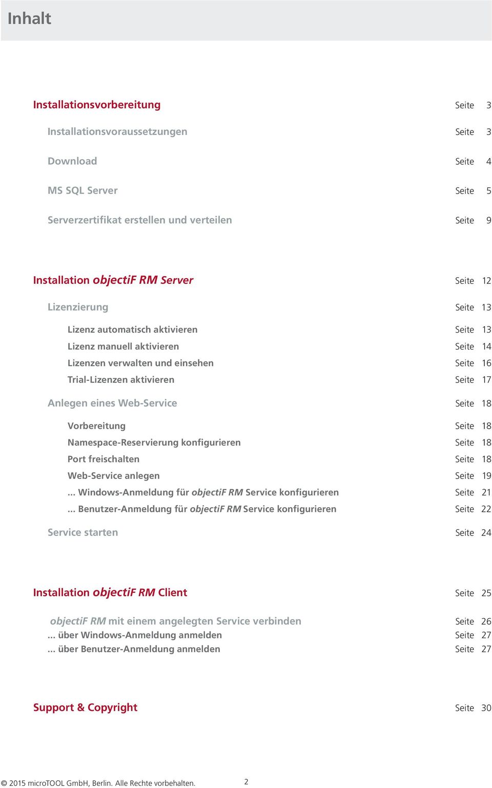 Web-Service Seite 18 Vorbereitung Seite 18 Namespace-Reservierung konfigurieren Seite 18 Port freischalten Seite 18 Web-Service anlegen Seite 19.