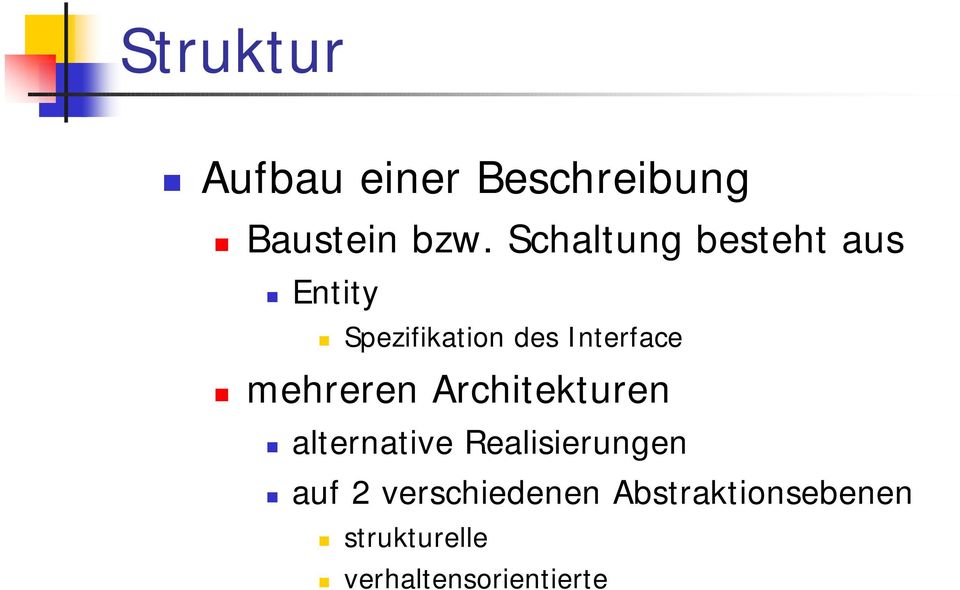 mehreren Architekturen alternative Realisierungen auf 2