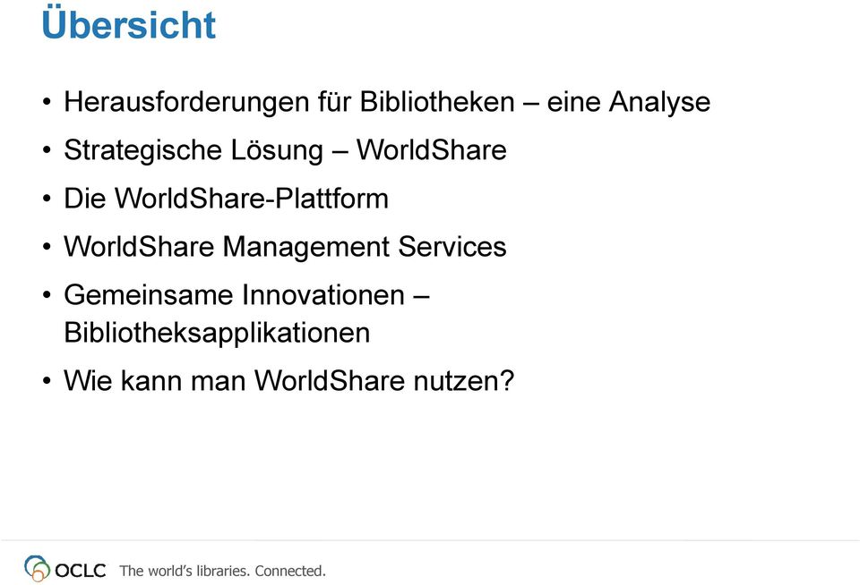 WorldShare-Plattform WorldShare Management Services
