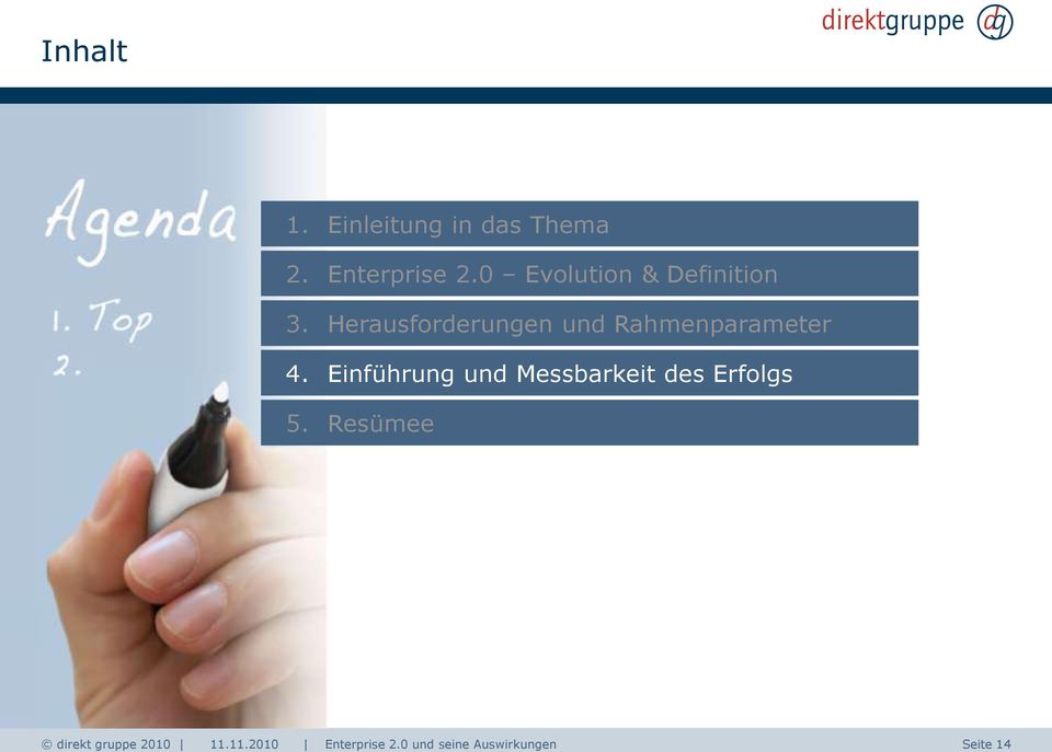 Herausforderungen und Rahmenparameter 4.