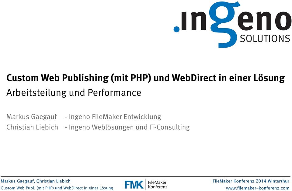 Markus Gaegauf - Ingeno FileMaker Entwicklung