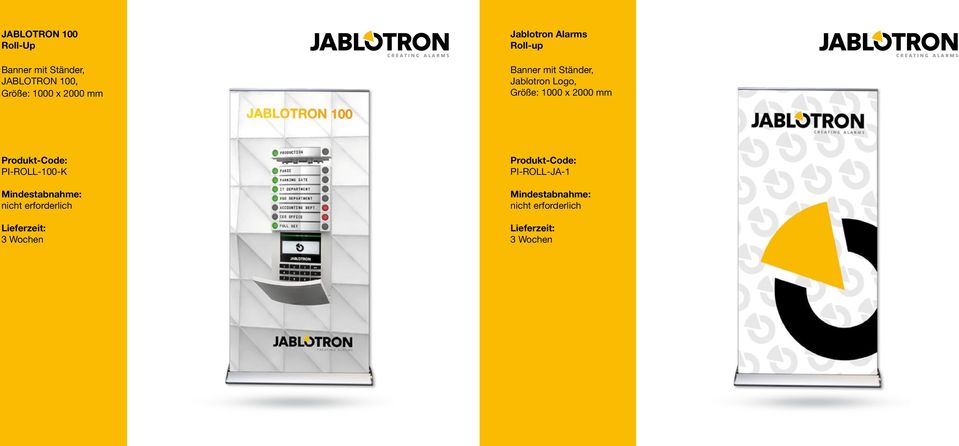 Alarms Roll-up Banner mit Ständer, Jablotron