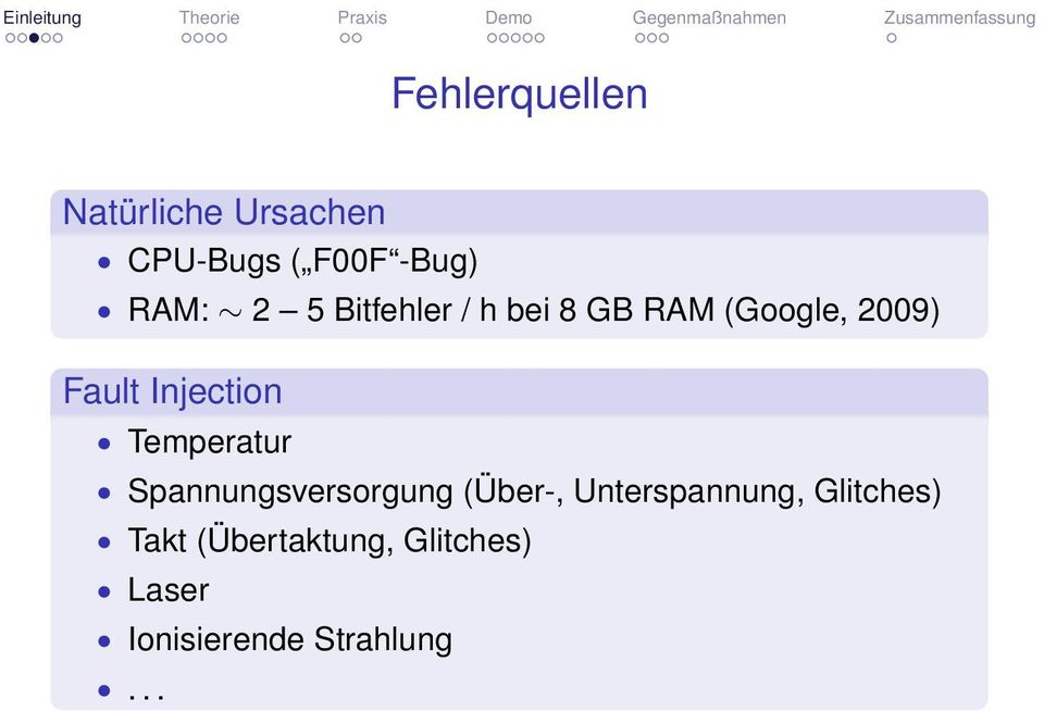 Temperatur Spannungsversorgung (Über-, Unterspannung,