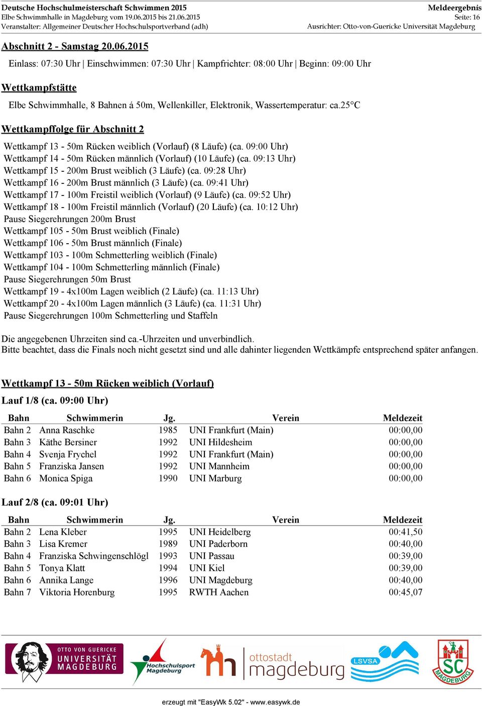 2015 Seite: 16 Abschnitt 2 - Samstag 20.06.