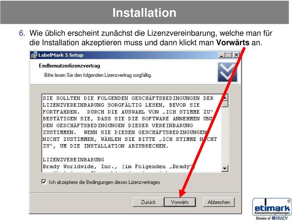 Lizenzvereinbarung, welche man für