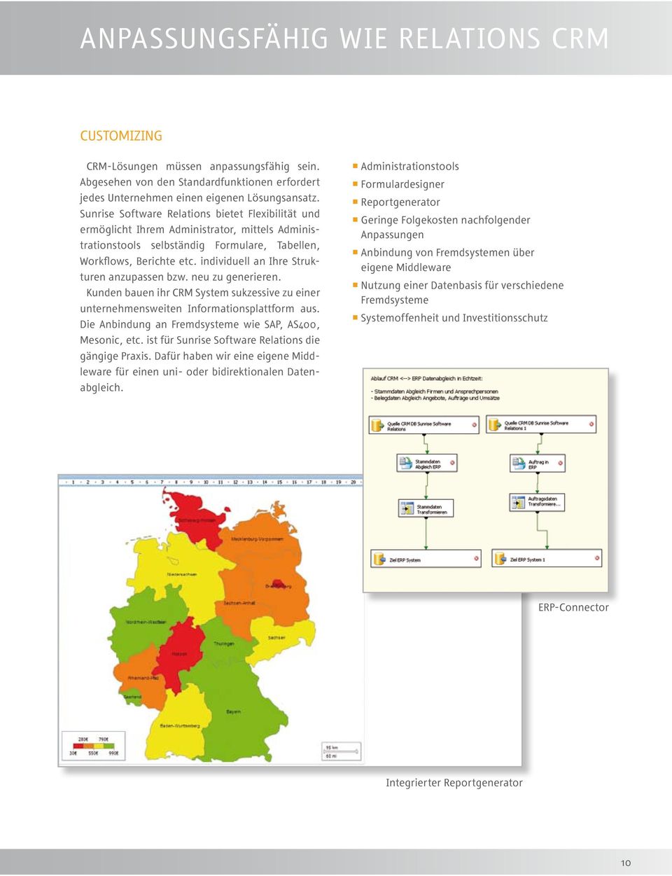 individuell an Ihre Strukturen anzupassen bzw. neu zu generieren. Kunden bauen ihr CRM System sukzessive zu einer unternehmensweiten Informationsplattform aus.