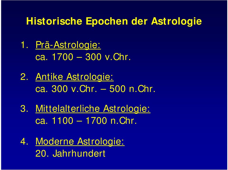Antike Astrologie: ca. 30