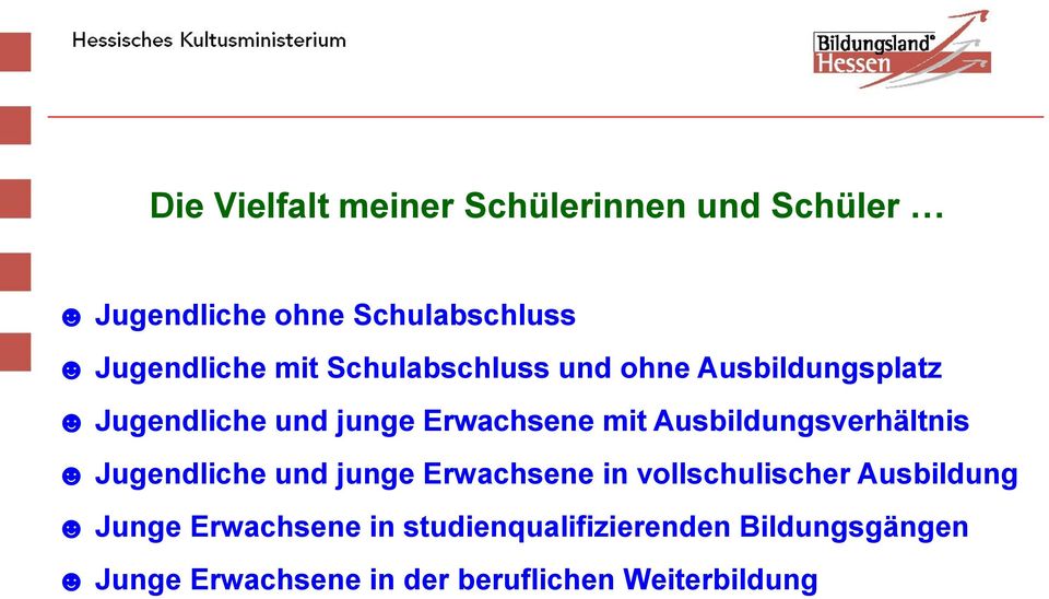 Ausbildungsverhältnis Jugendliche und junge Erwachsene in vollschulischer Ausbildung Junge