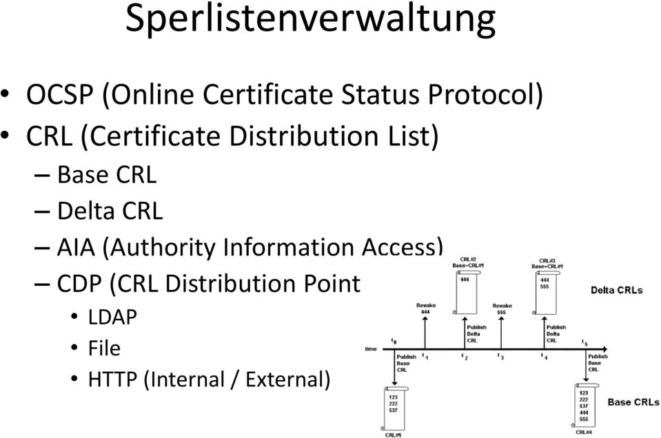 Delta CRL AIA (Authority Information Access) CDP (CRL