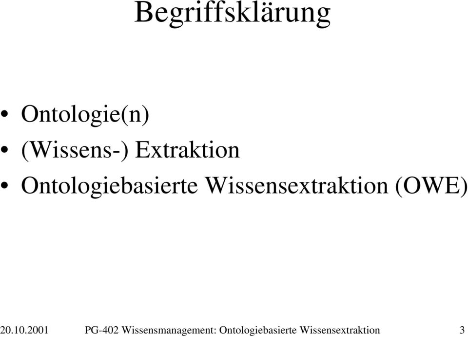 Wissensextraktion (OWE) 20.10.