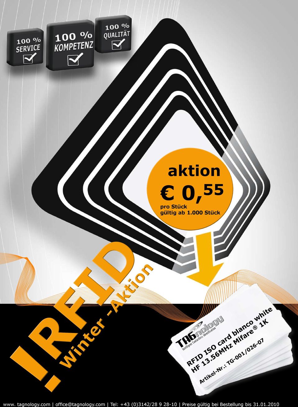 RFID Winter -Aktion RFID ISO card blanco