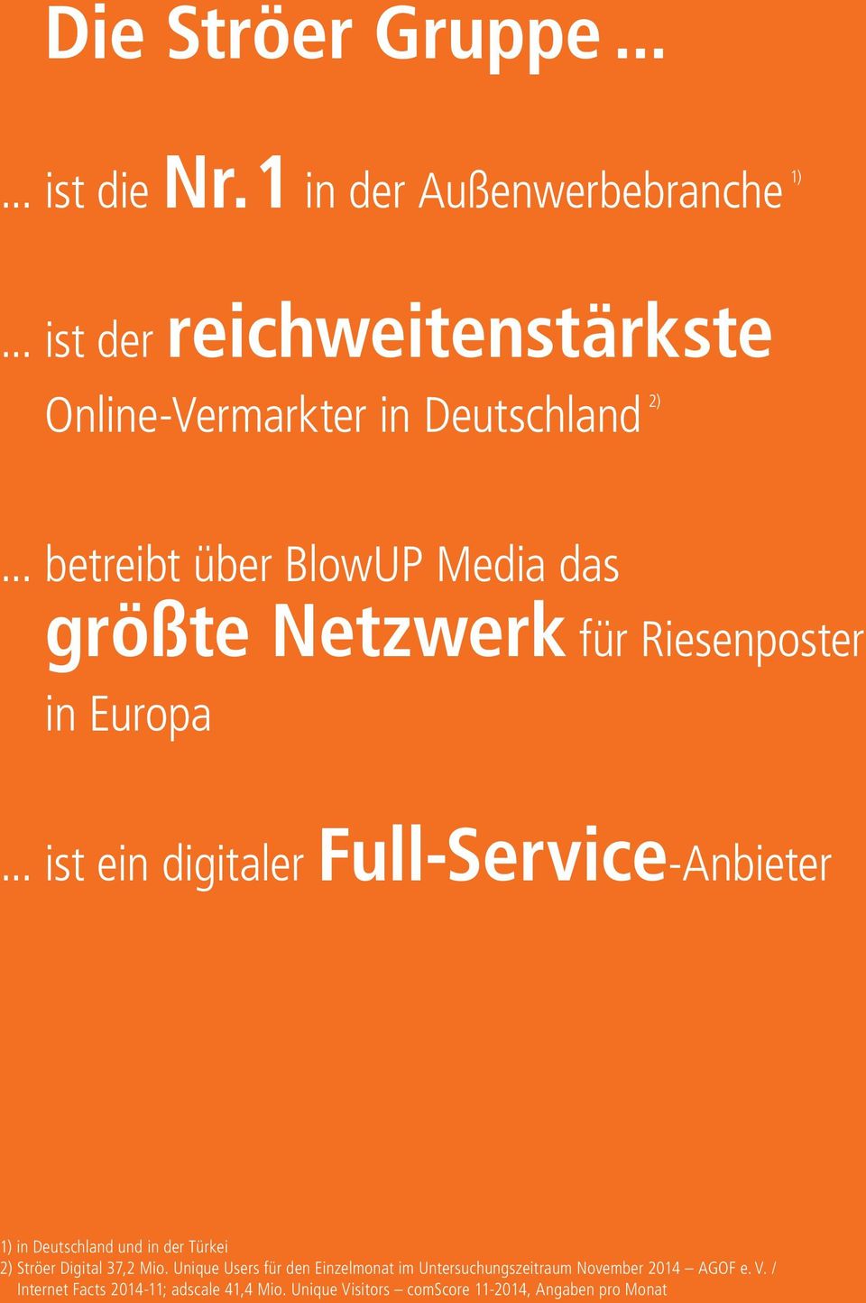 .. betreibt über BlowUP Media das größte Netzwerk für Riesenposter in Europa.