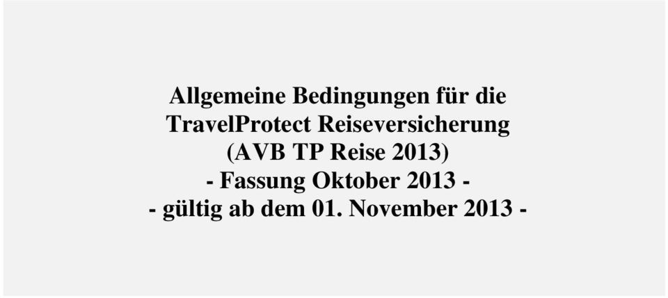 (AVB TP Reise 2013) - Fassung