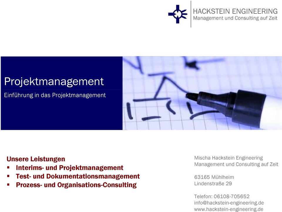 Organisations-Consulting Mischa Hackstein Engineering Management und Consulting auf