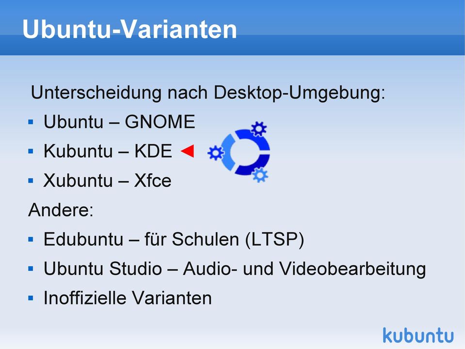 Xubuntu Xfce Andere: Edubuntu für Schulen (LTSP)